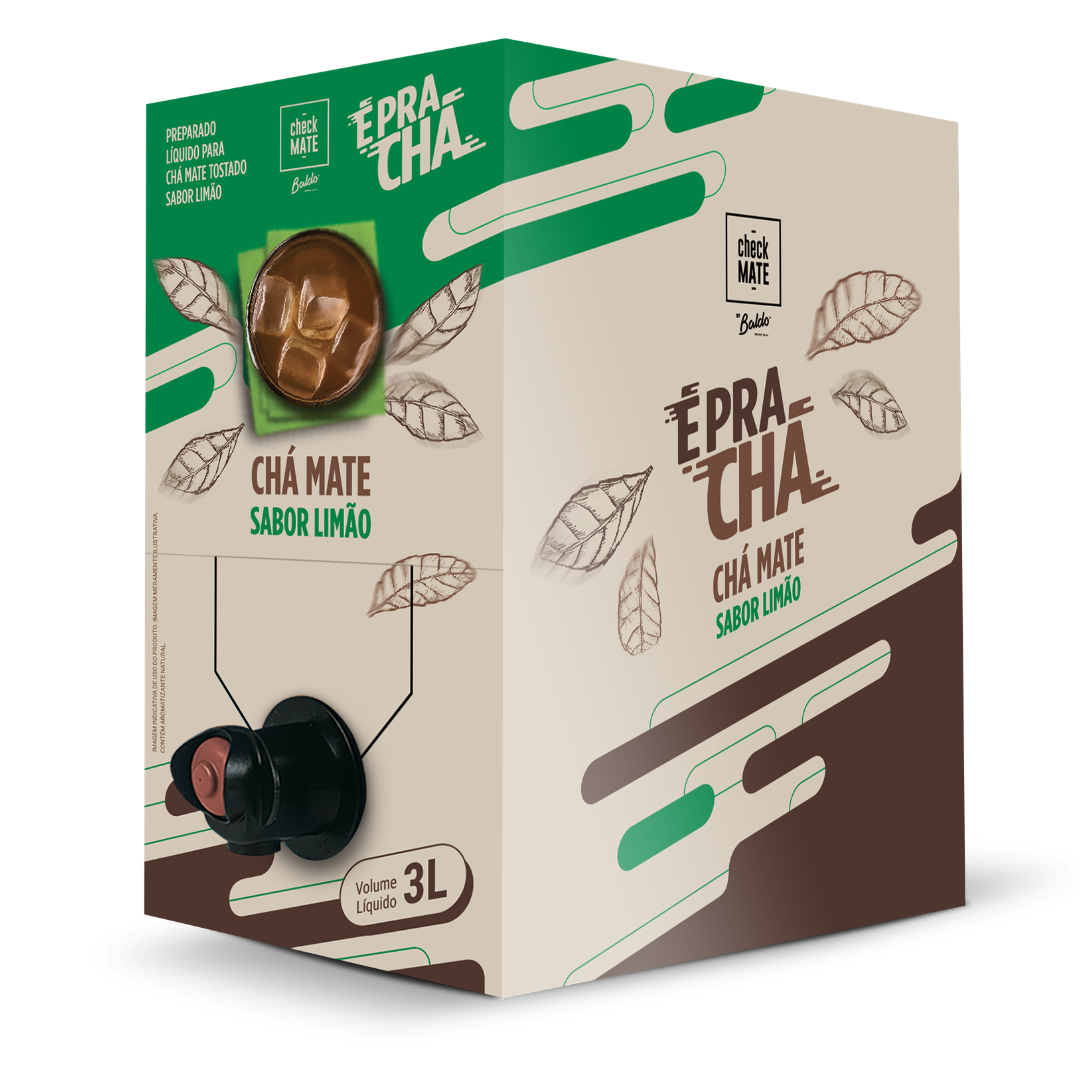 CHA MATE tostado Concentrato para preparo de 3 Litros - Sabor LIMÃO
