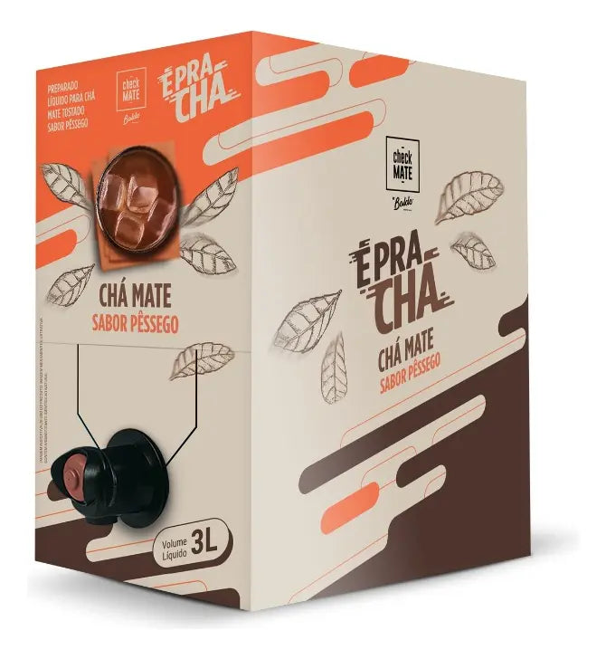 CHA MATE tostado Concentrato para preparo de 3 Litros - Sabor PÊSSEGO