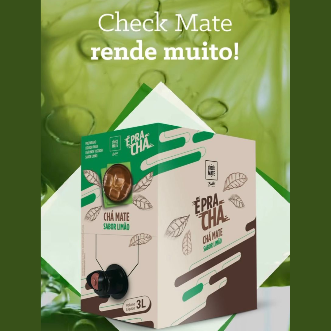 CHA MATE tostado Concentrato para preparo de 3 Litros - Sabor LIMÃO