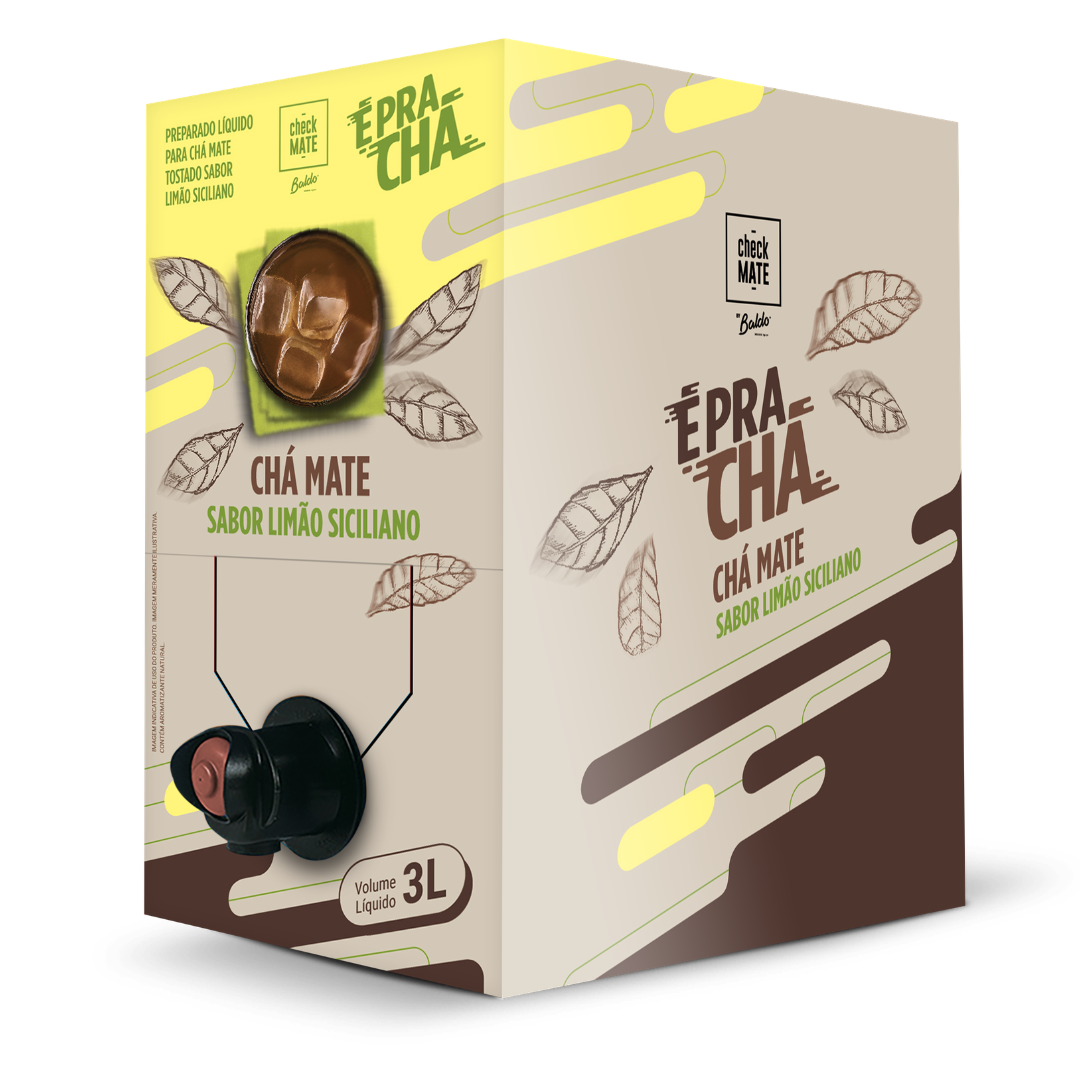 CHA MATE tostado Concentrato para preparo de 3 Litros - Sabor LIMÃO SICILIANO