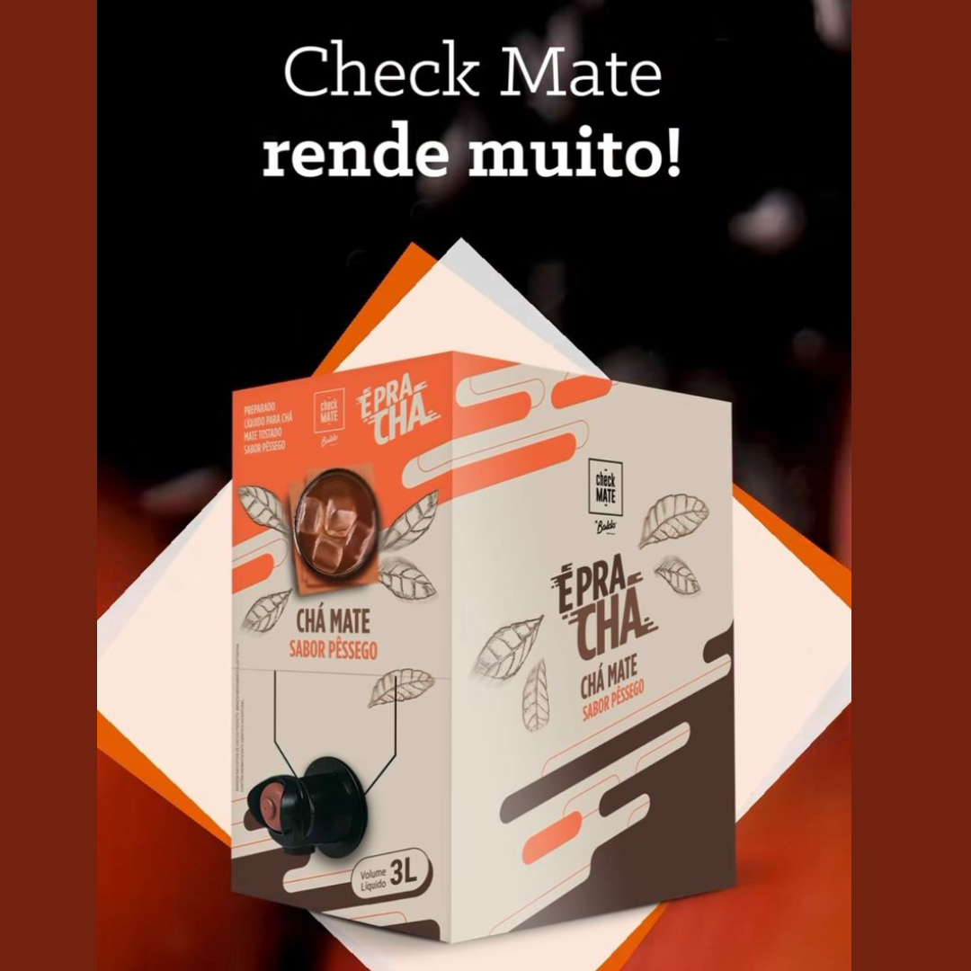 CHA MATE tostado Concentrato para preparo de 3 Litros - Sabor PÊSSEGO